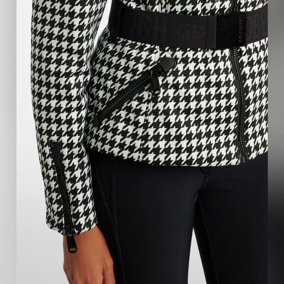 Goldbergh Galaxy Printed Ski Jacket HIDA Belted Jacket NWT US 6 Houndstooth - Picture 3 of 13